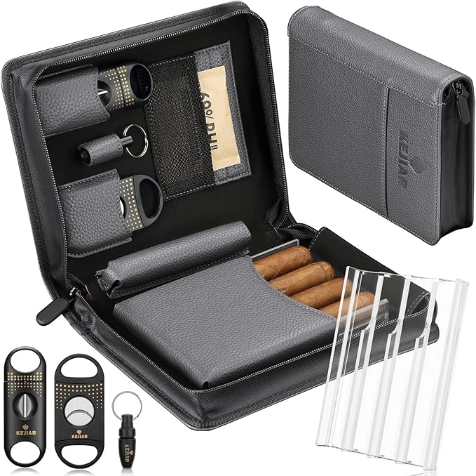 Travel Cigar CASE Humidor Leather