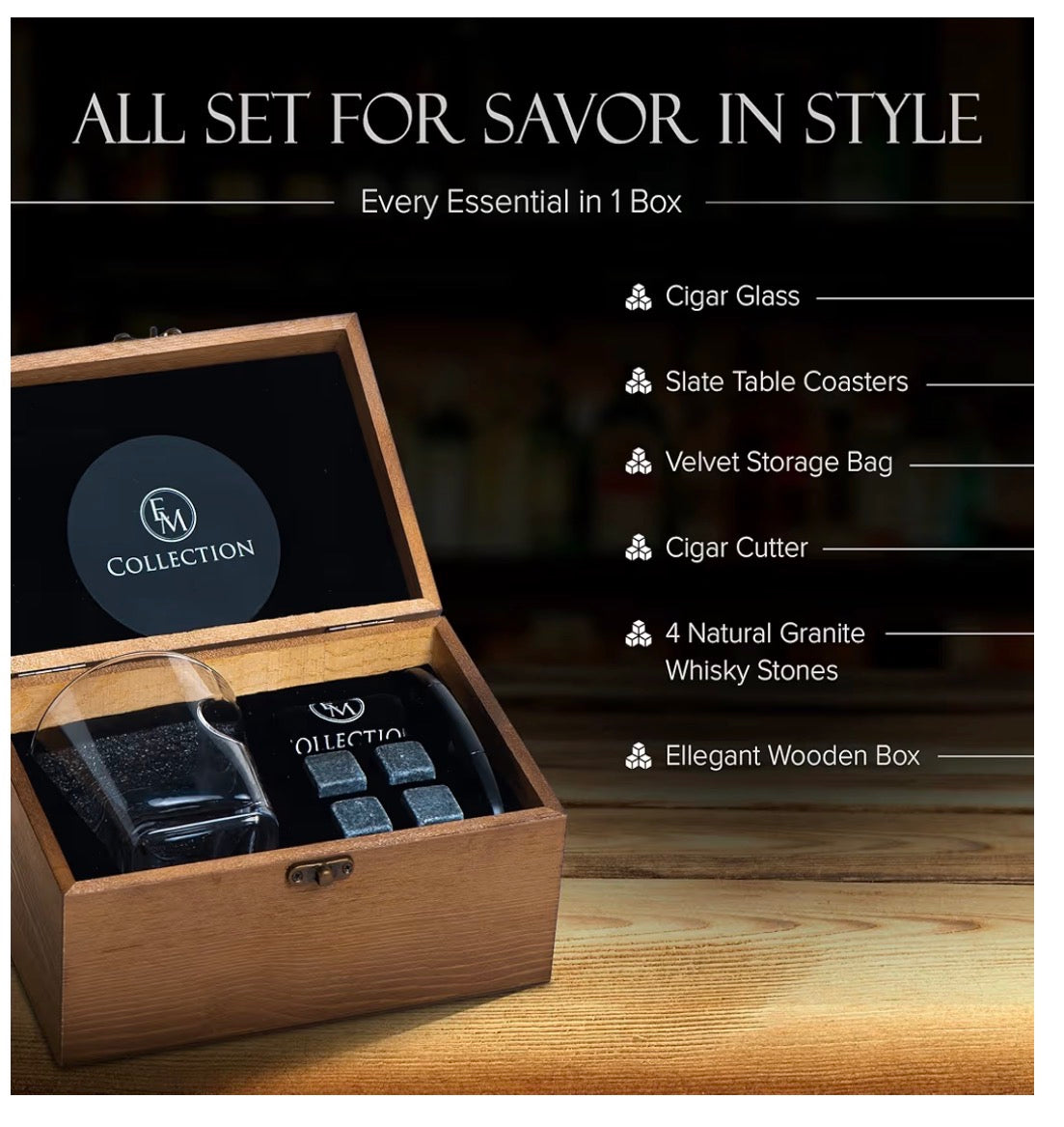 Whisky glasses & Whisky Stones