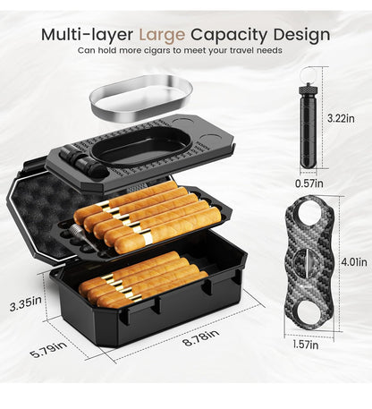 Moniup Travel Cigar Humidor Box