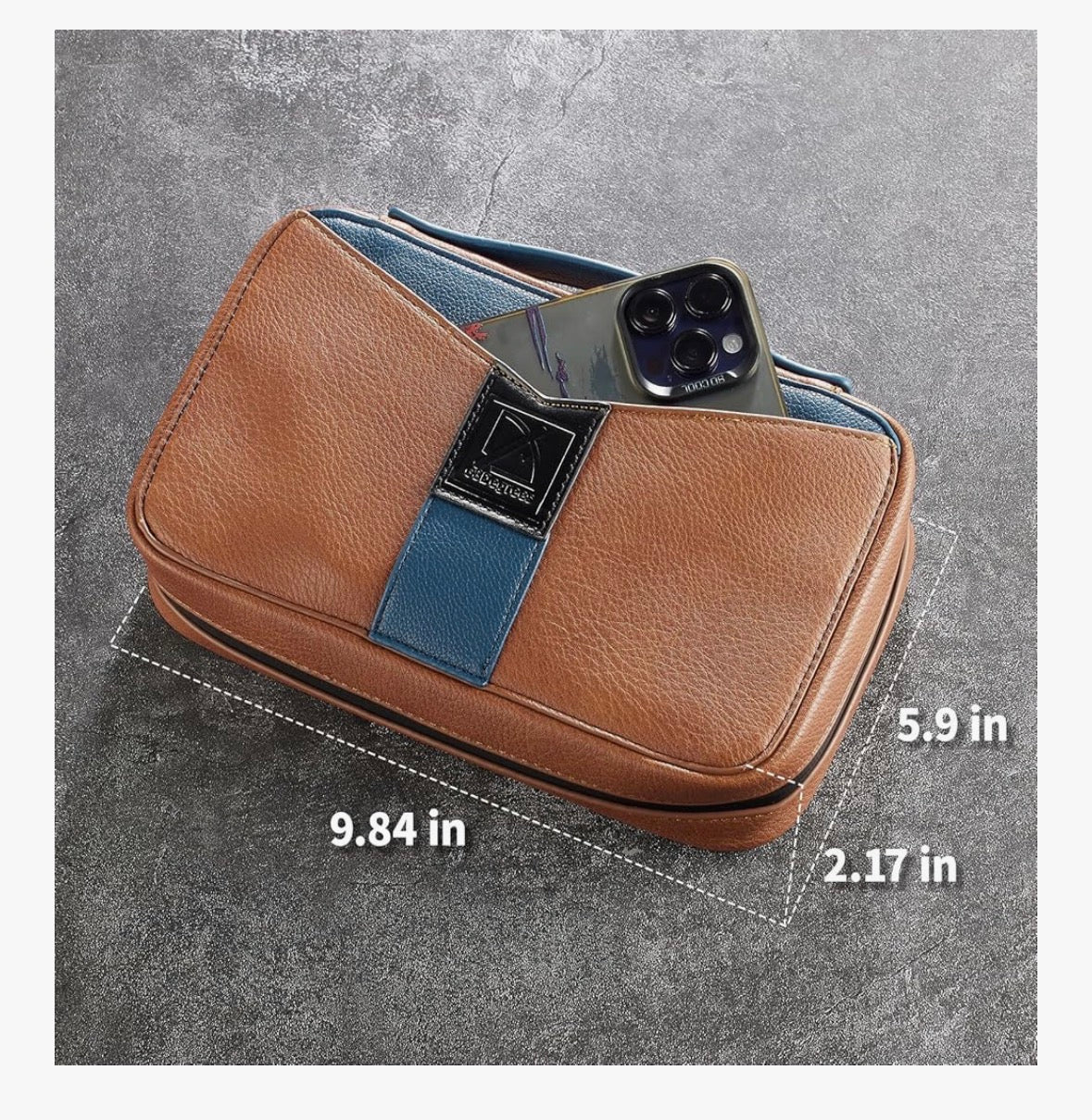 68 travel cigar humidor blue