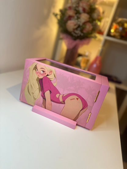 Bamboo & Whale Cigar humidor Pink