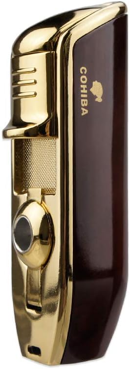 Torch Lighters with Cutter Set Triple Jet Flame Lighter with Punch Butane Refillable