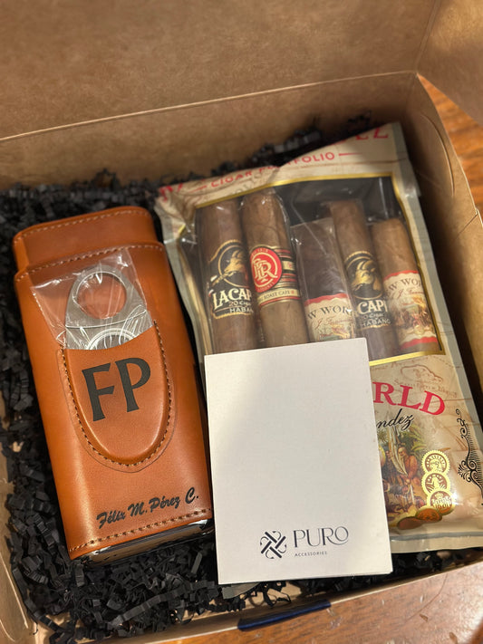 CIGAR CASE 3PCS BROWN