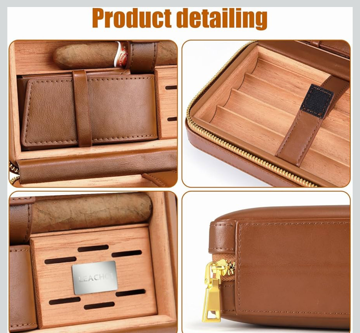 Leachoi Cigar humidor LEATHER