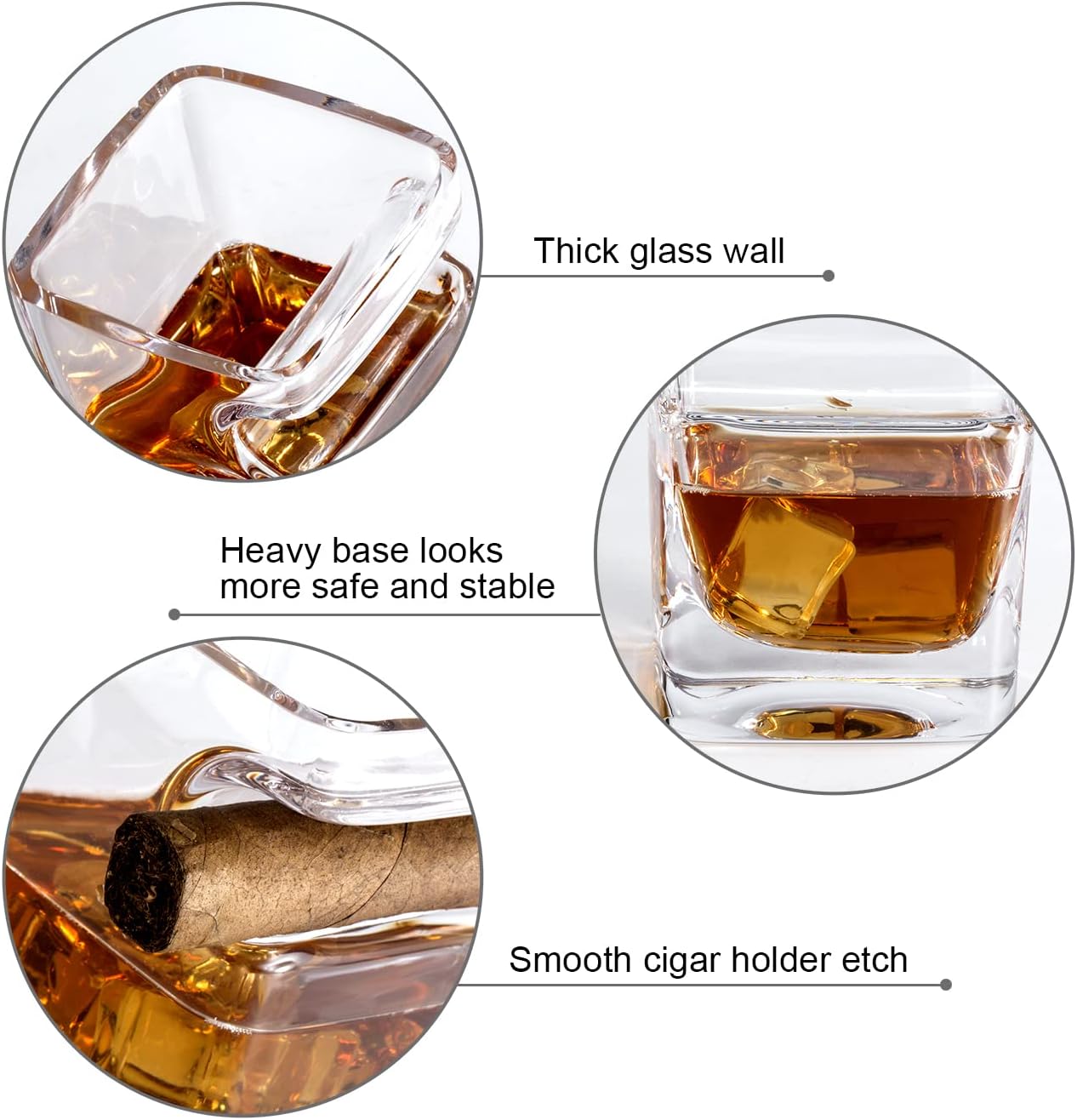 Cigar Whiskey Glasses Set
