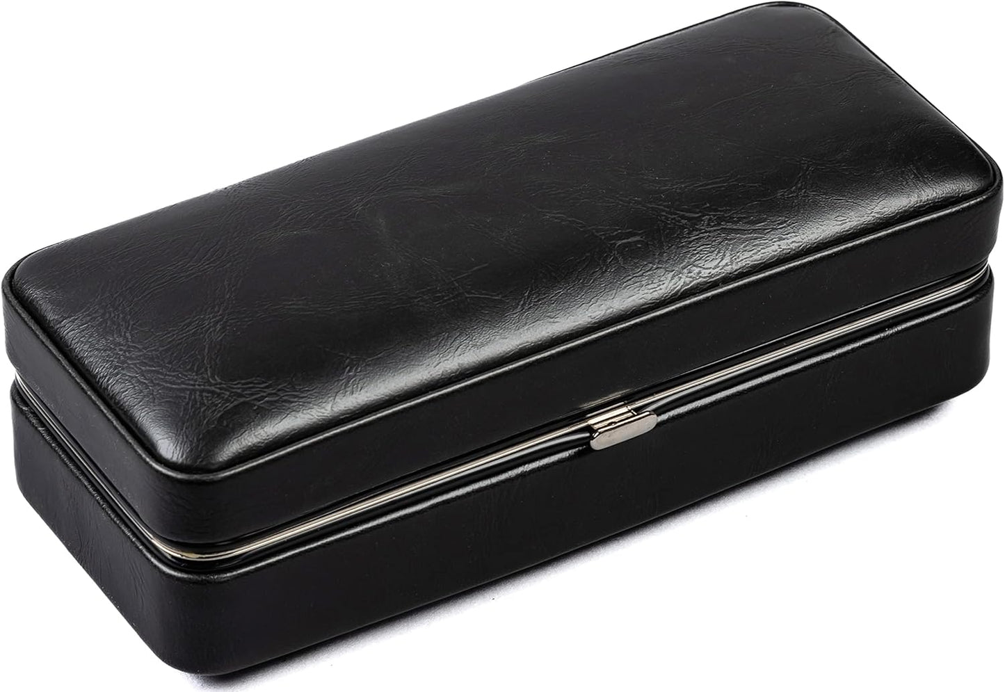 3 Cigar Folding with Snap Lock Cigar Travel Case - Color: Black