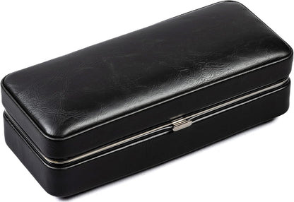 3 Cigar Folding with Snap Lock Cigar Travel Case - Color: Black