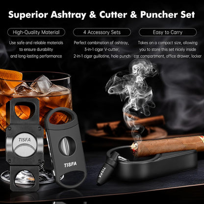 Cigar Ashtray Set, Portable TWO