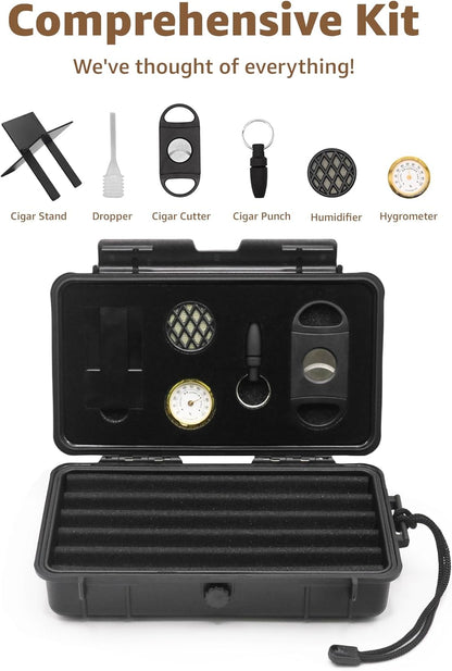 INFINITY Travel Cigar Humidor Case | Waterproof,
