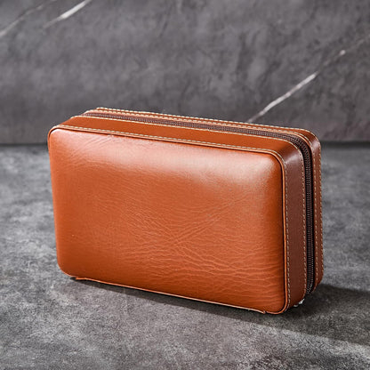 Cigar Case Travel Humidor Leather