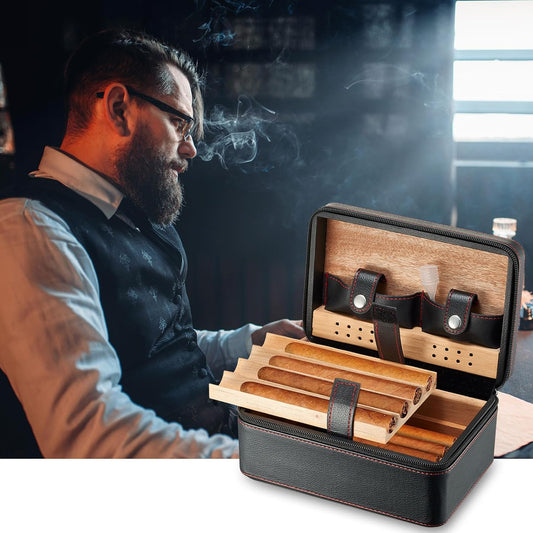 Travel Cigar Humidor Box Case  Double XL