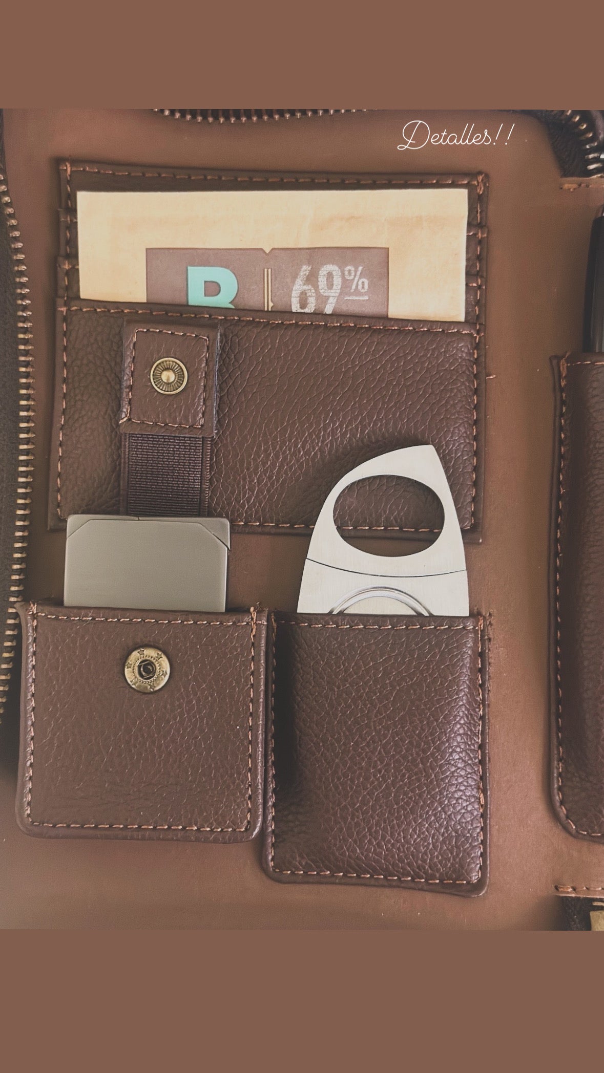 Brown leather case