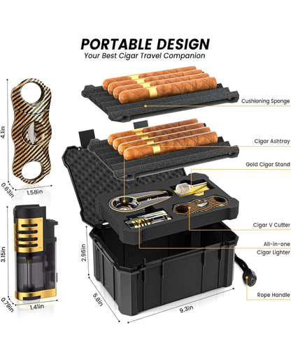 Travel Cigar Humidor Set