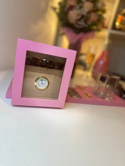 Bamboo & Whale Cigar humidor Pink