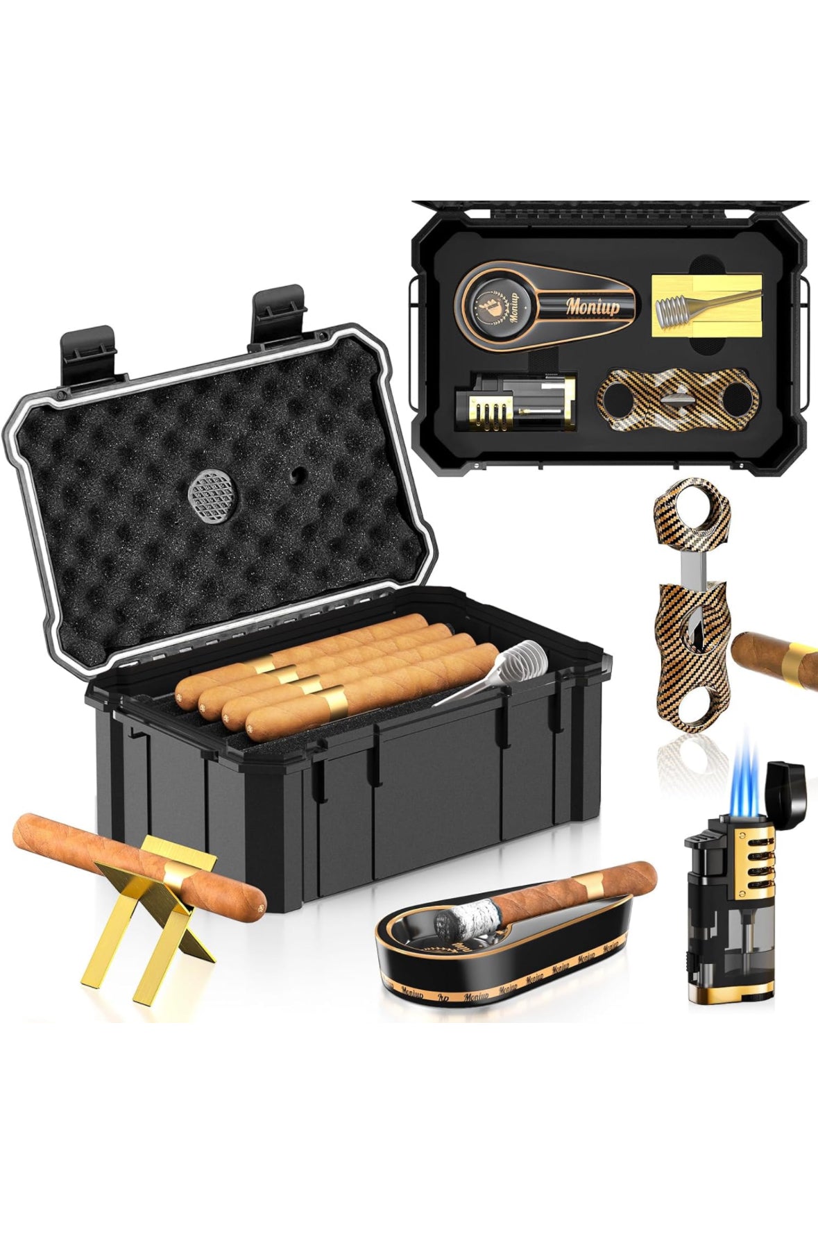 Travel Cigar Humidor Set