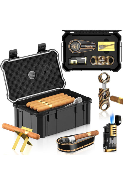 Travel Cigar Humidor Set