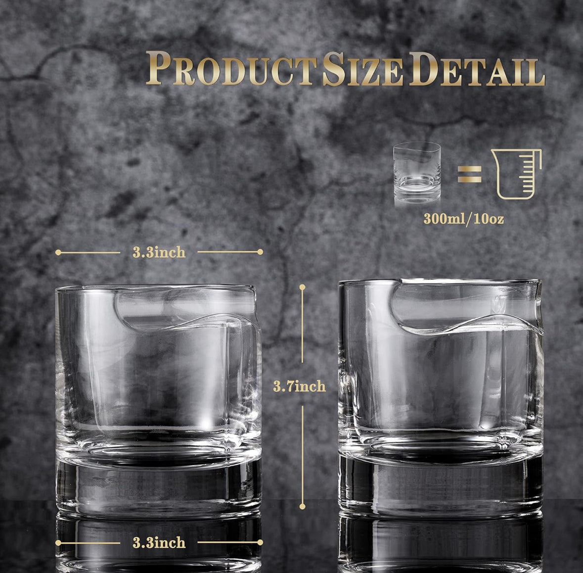 Cigar Whiskey Glasses with Cigar Holder-Set