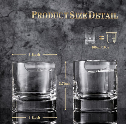 Cigar Whiskey Glasses with Cigar Holder-Set